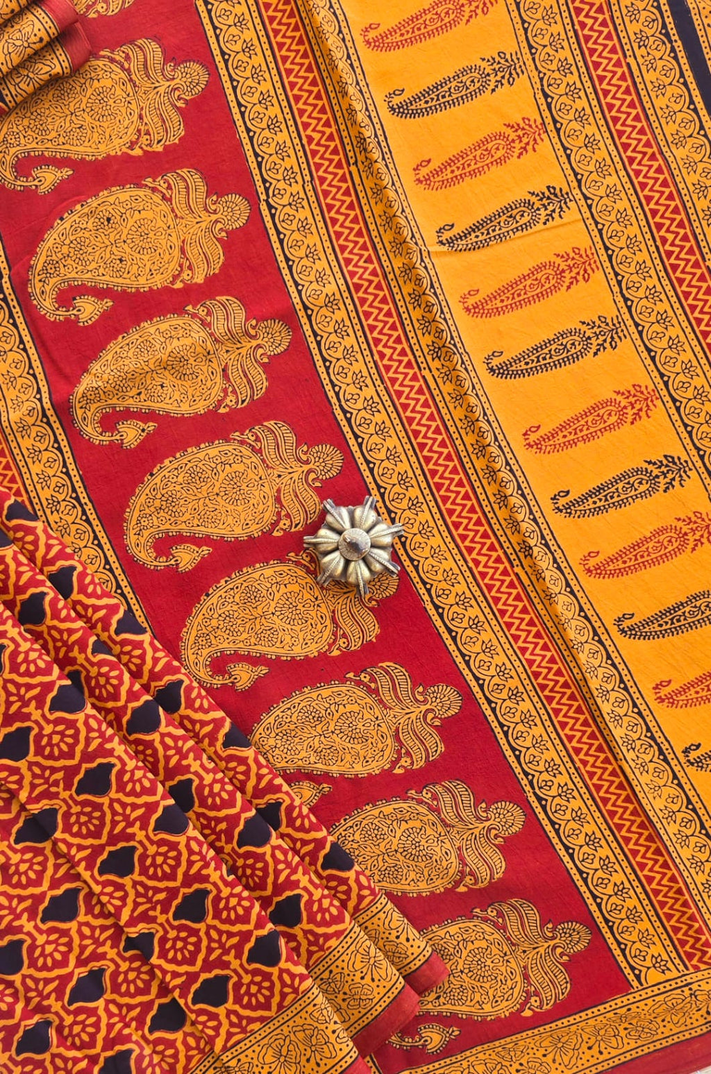 Ira — Bagh Hand Block Printed Cotton Saree