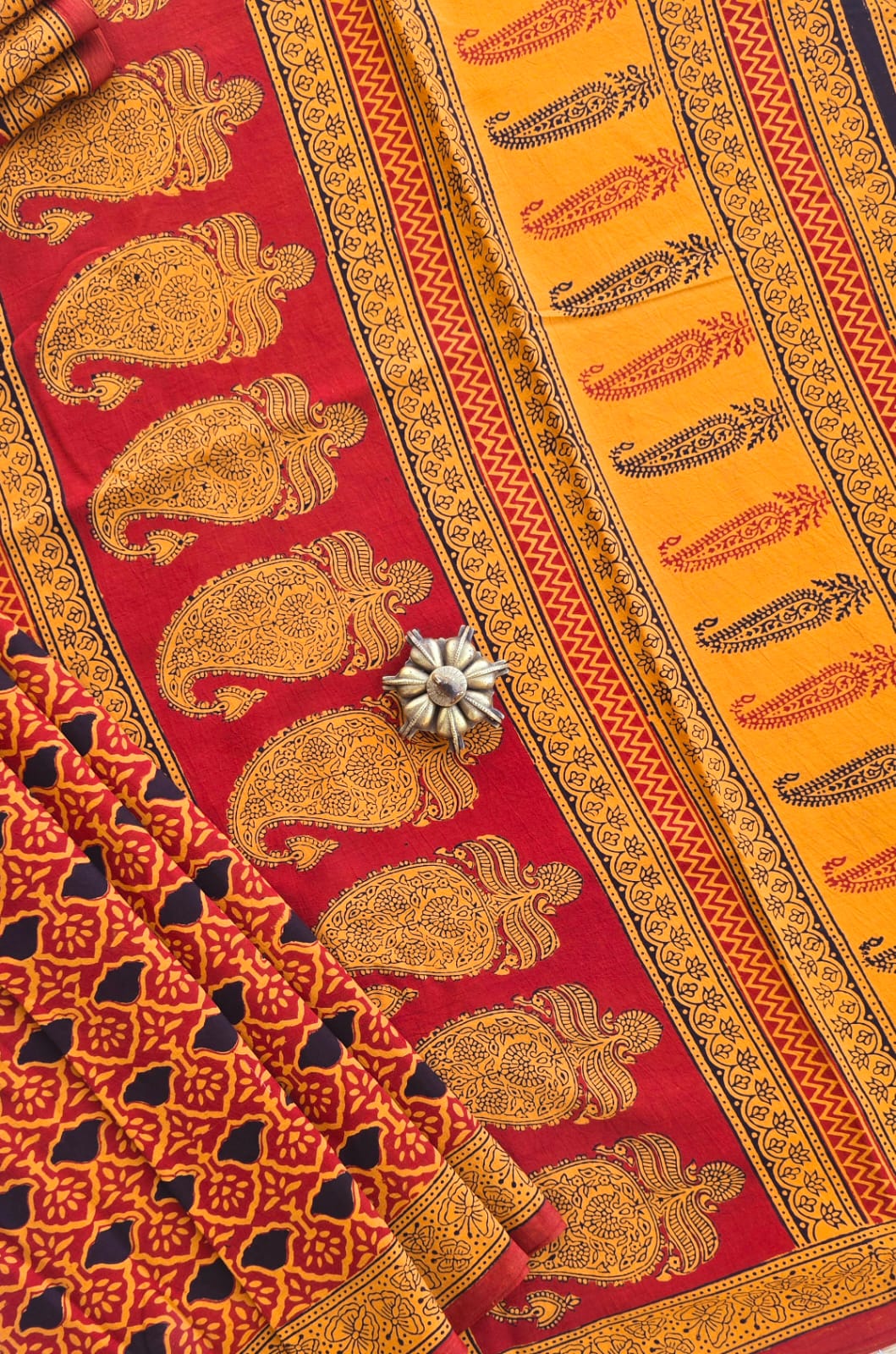Ira — Bagh Hand Block Printed Cotton Saree