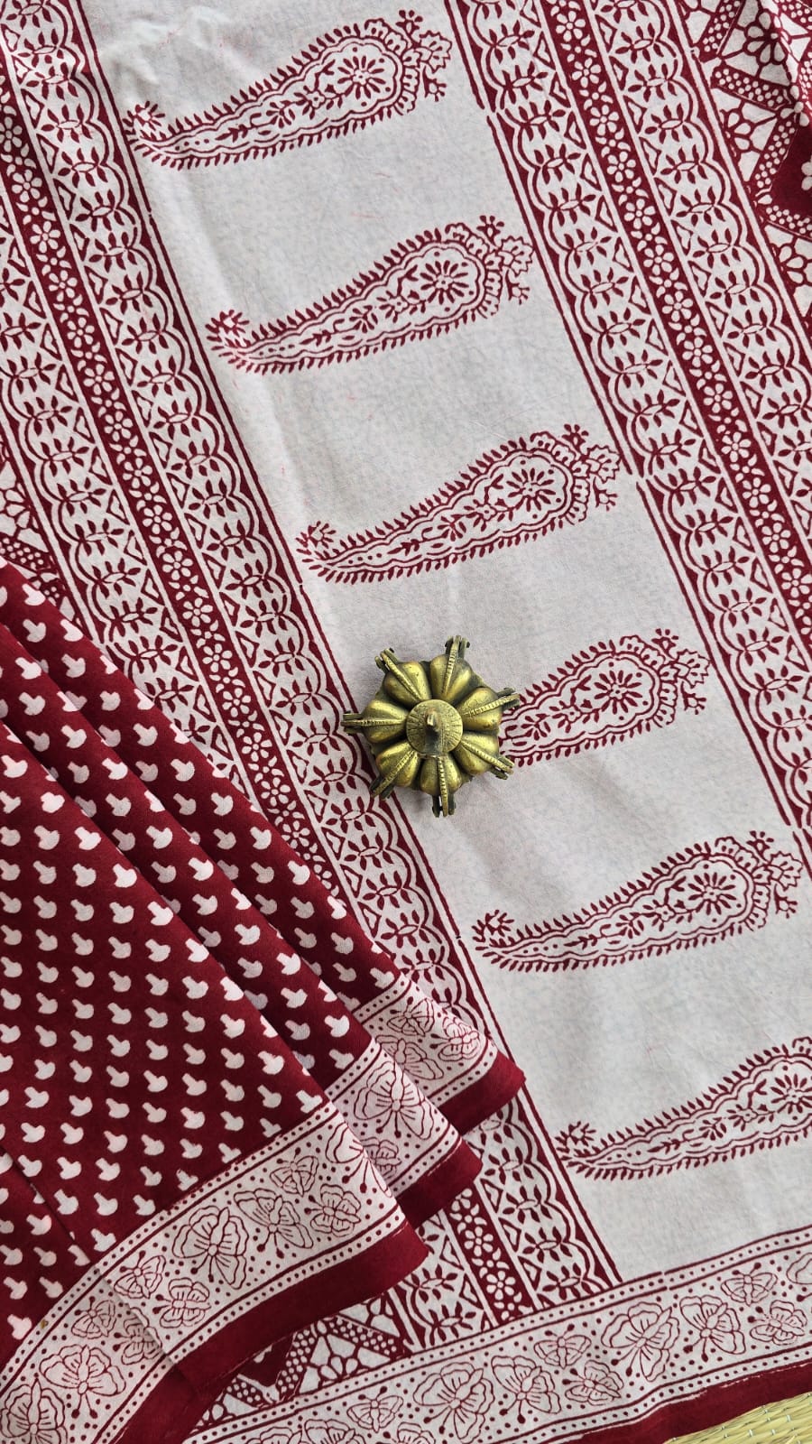 Meher — Bagh Hand Block Printed Cotton Saree