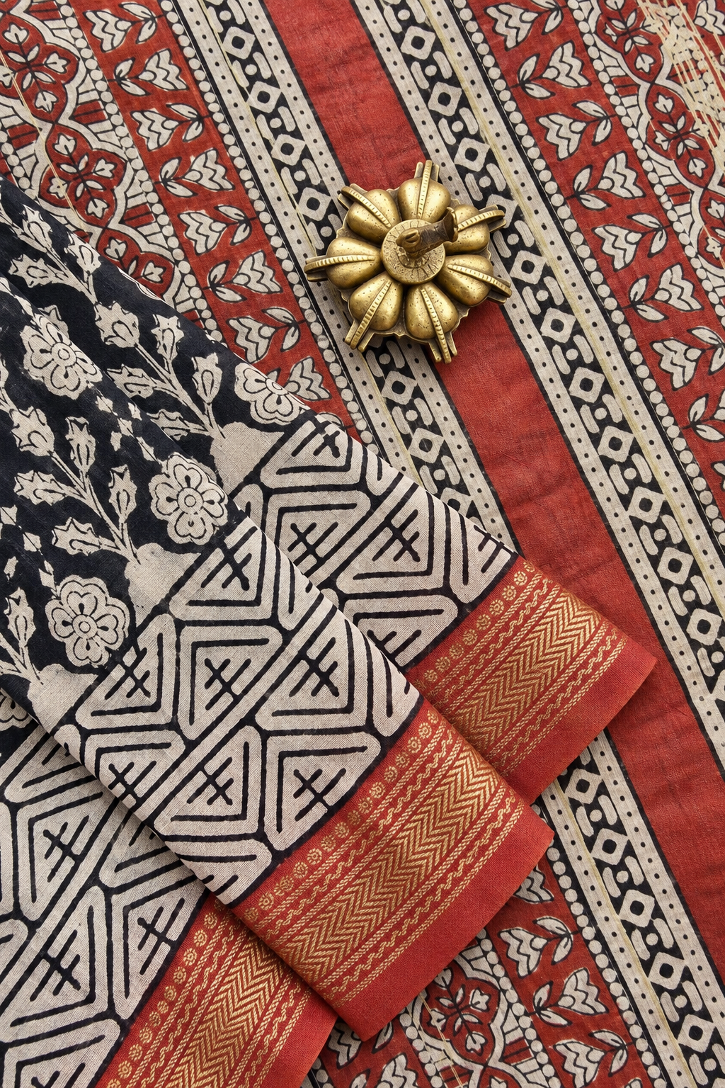 Yamini — Block Print Silk Cotton Saree