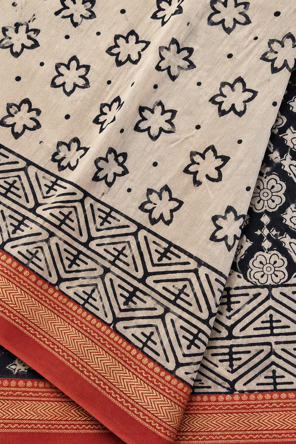 Yamini — Block Print Silk Cotton Saree