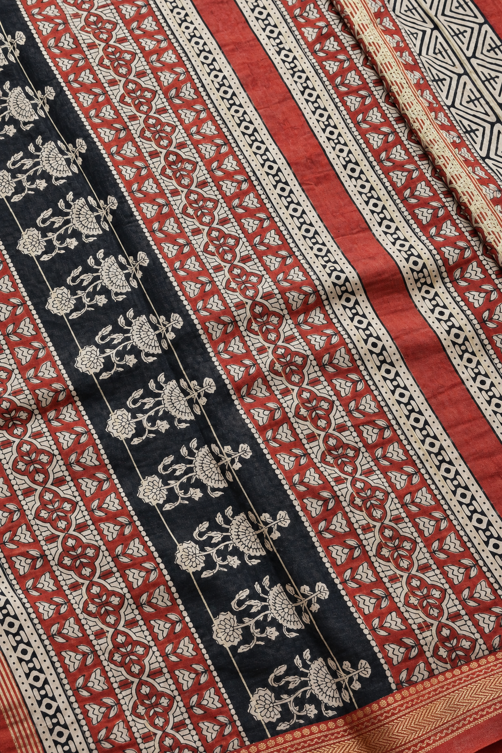 Yamini — Block Print Silk Cotton Saree