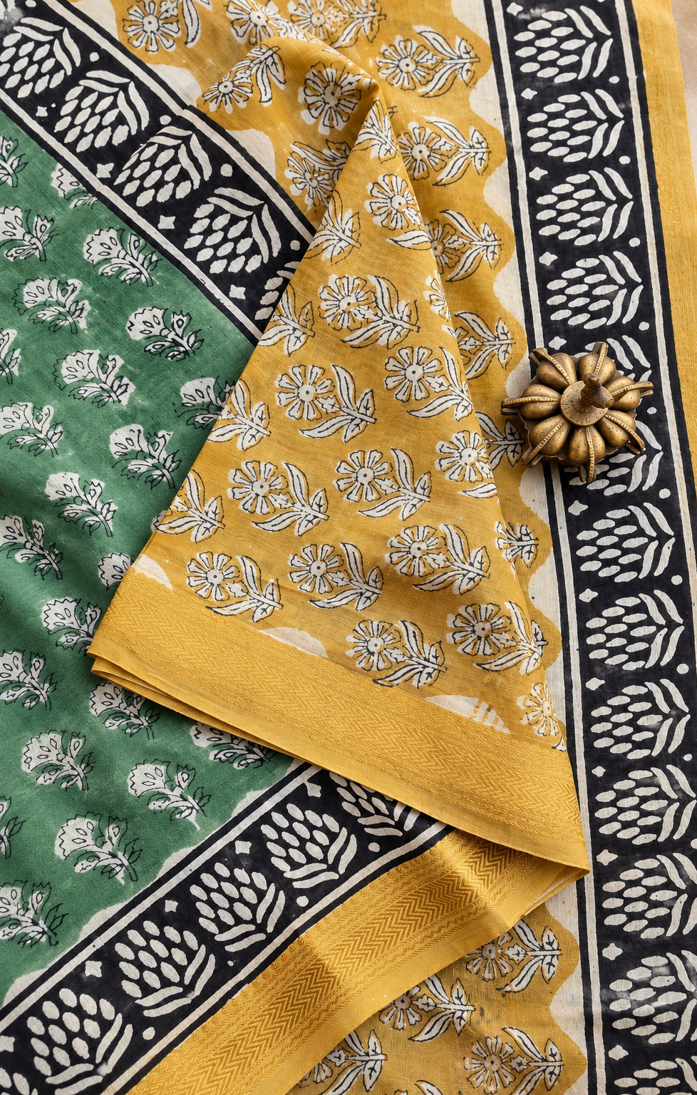Juhi — Block Print Silk Cotton Saree