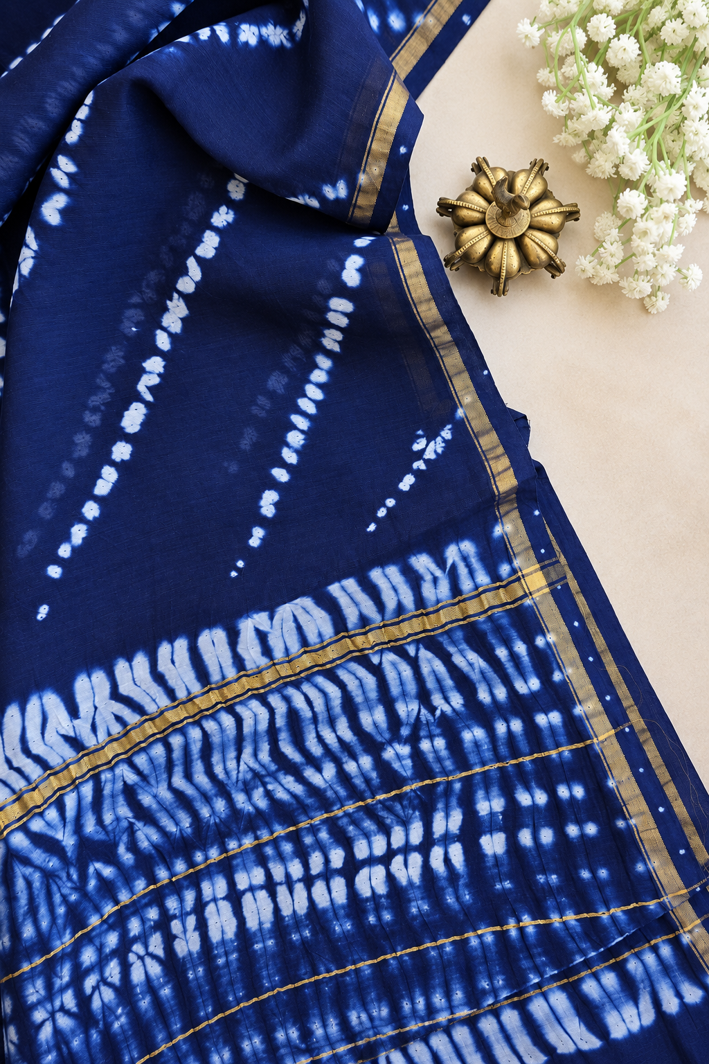 Neelika — Shibori Silk Cotton Saree