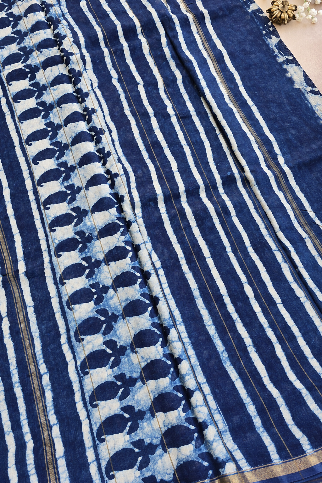 Mihika — Block Print Silk Cotton Saree