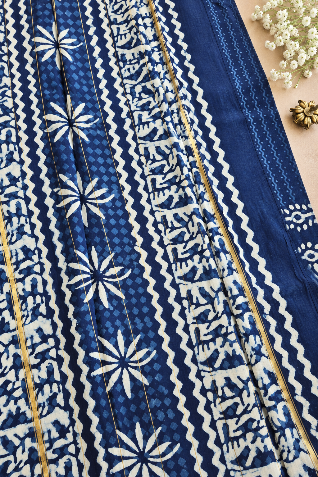 Tara — Block Print Silk Cotton Saree