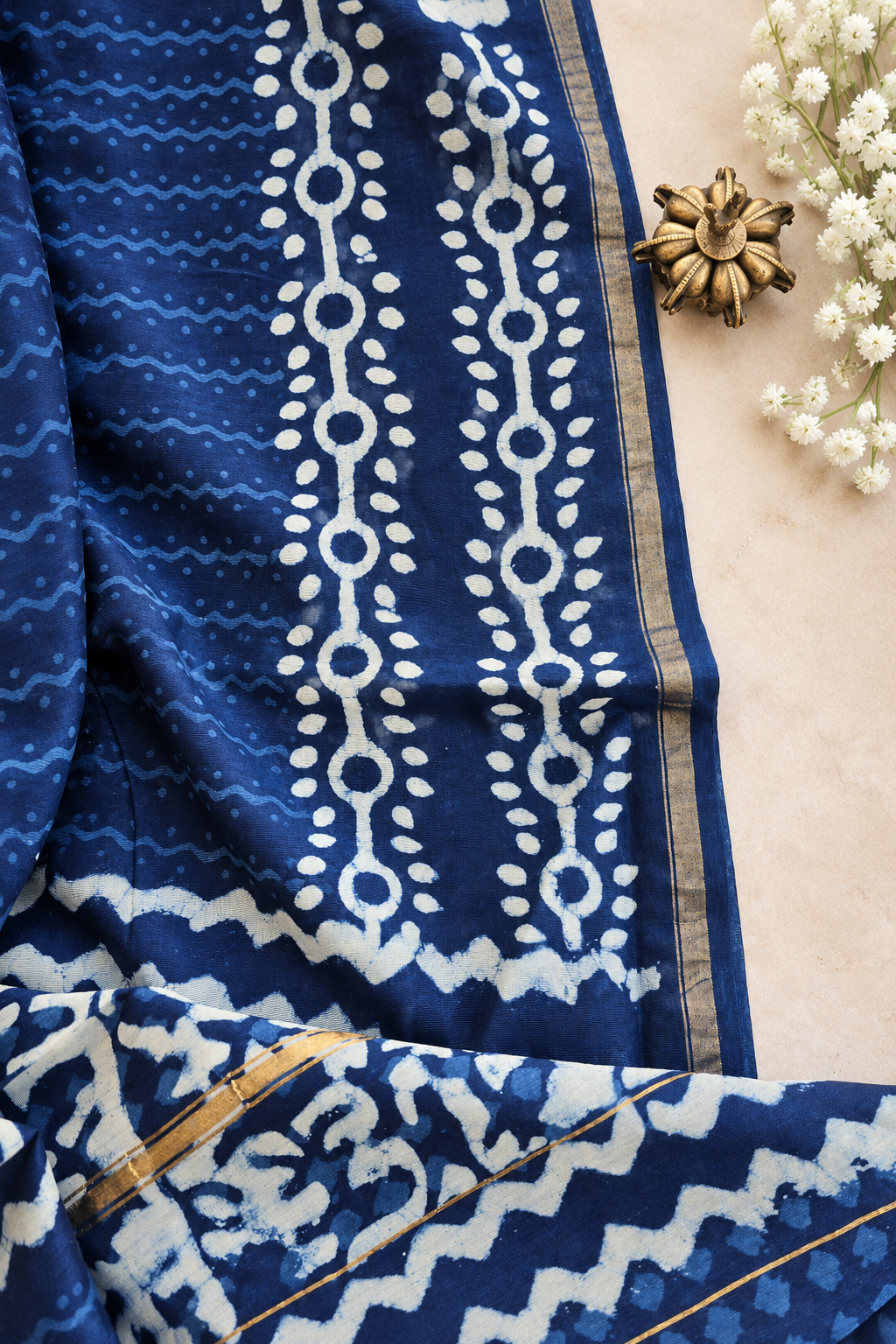Tara — Block Print Silk Cotton Saree