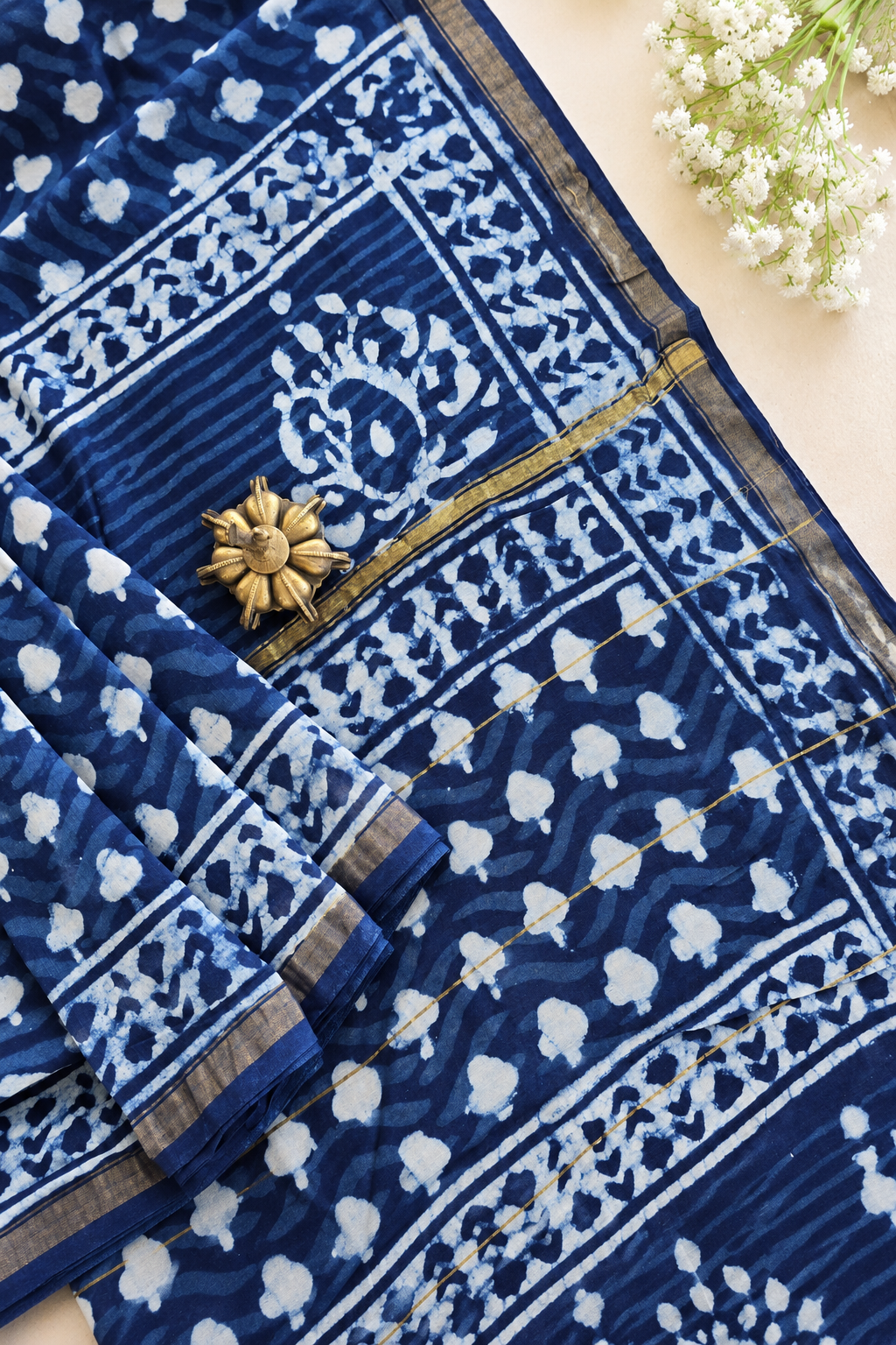 Vanya — Block Print Silk Cotton Saree