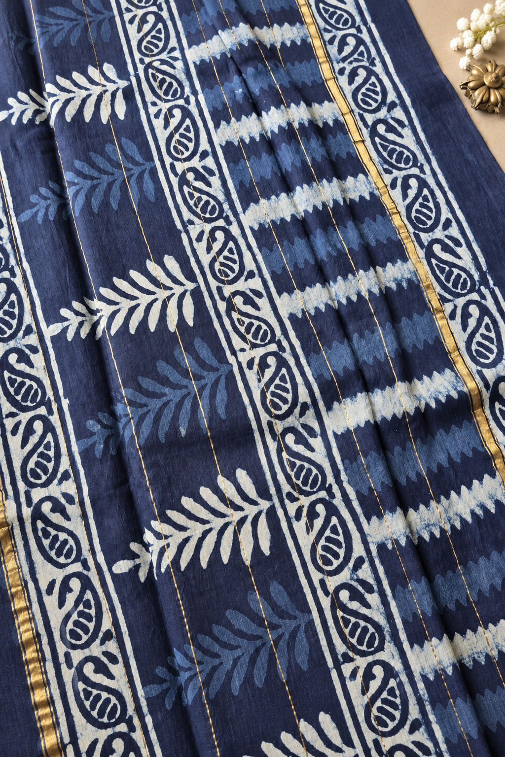 Ahaana — Block Print Silk Cotton Saree