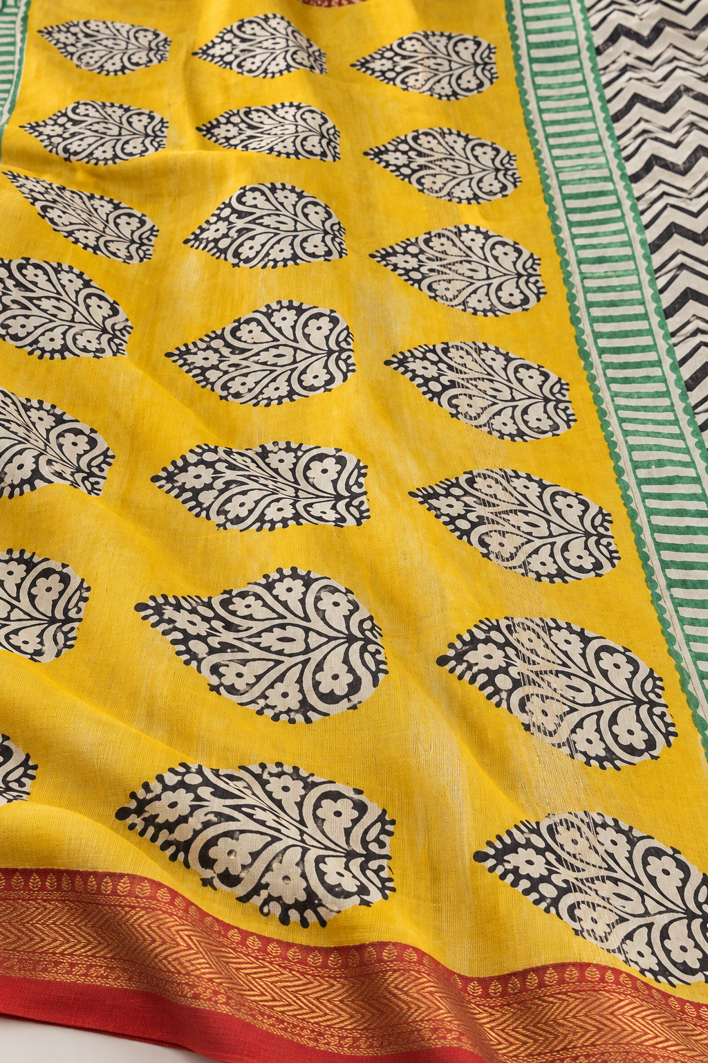 Vrinda — Block Print Silk Cotton Saree