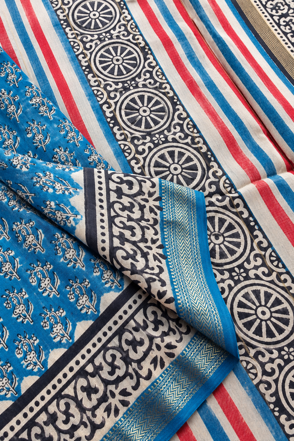 Shipra — Block Print Silk Cotton Saree