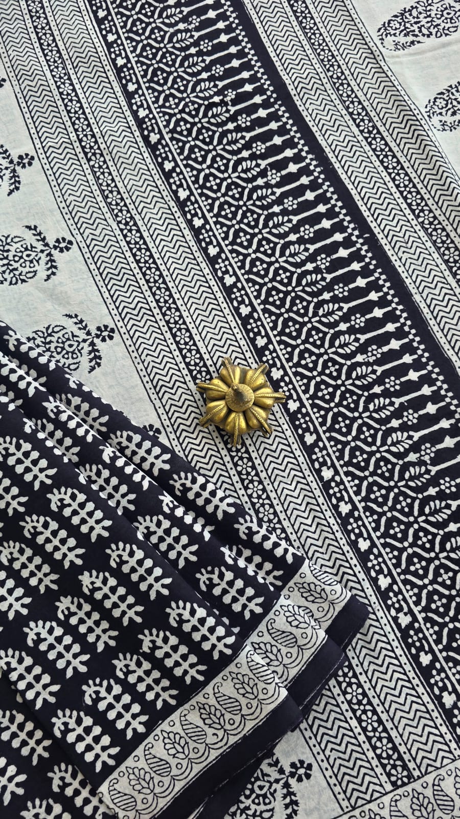 Noor — Bagh Hand Block Printed Cotton Saree