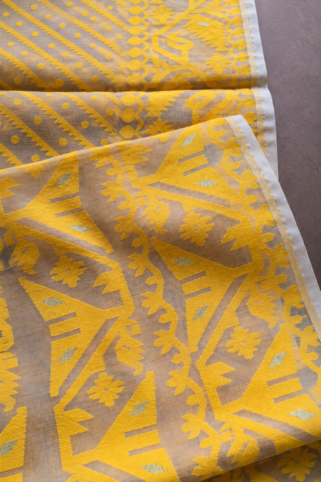 Vaidehi — Jacquard Jamdani Cotton by Resham Saree