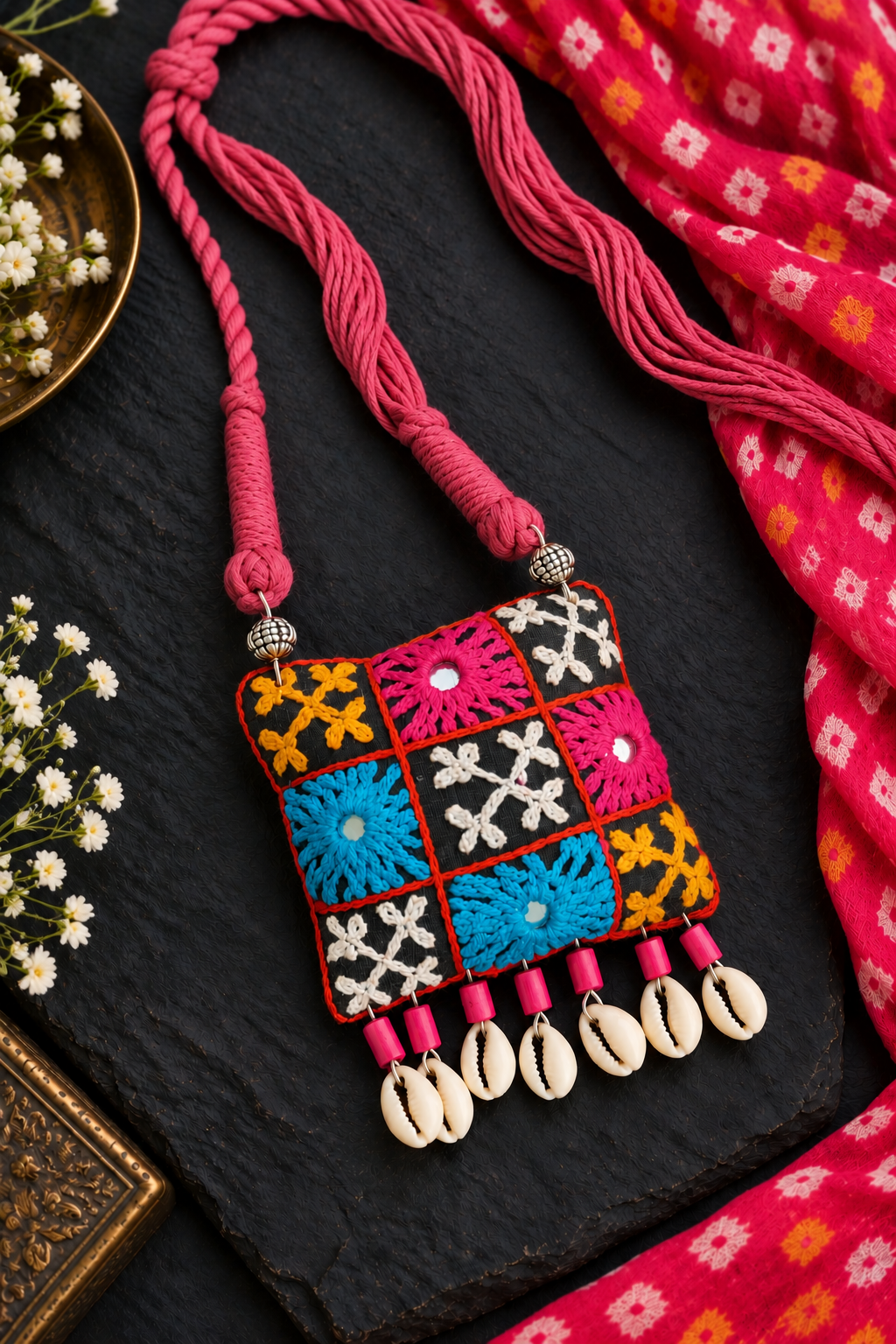 Meera — Kutchi Fabric Necklace