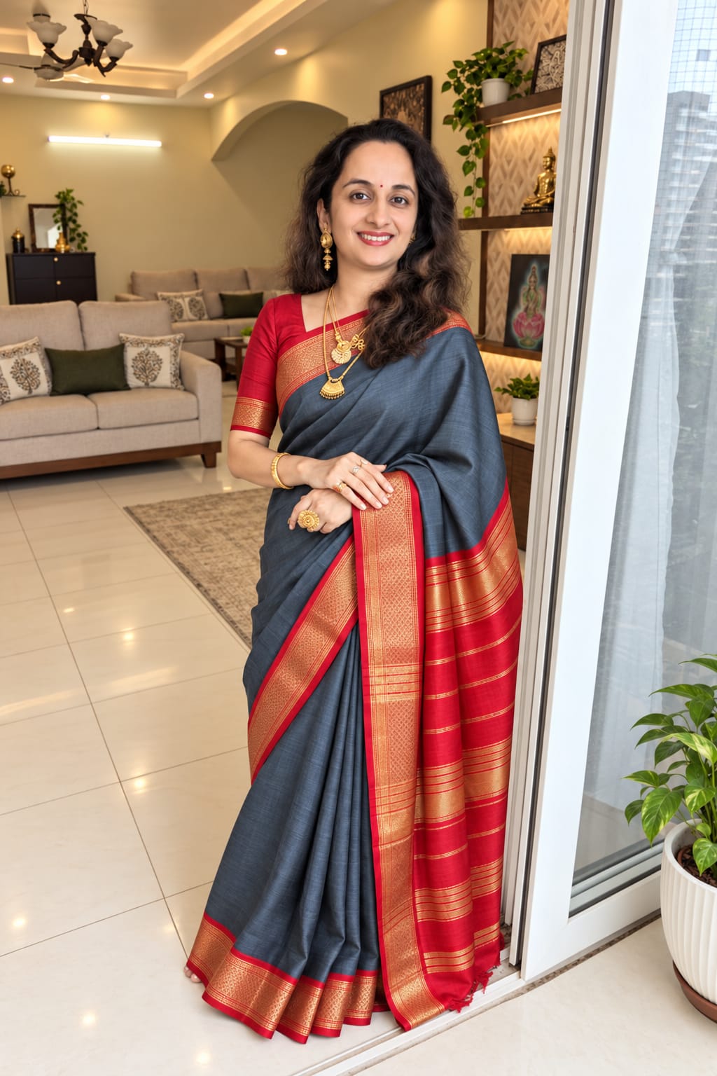 Chitra - Handloom Maheshwari Silk Cotton