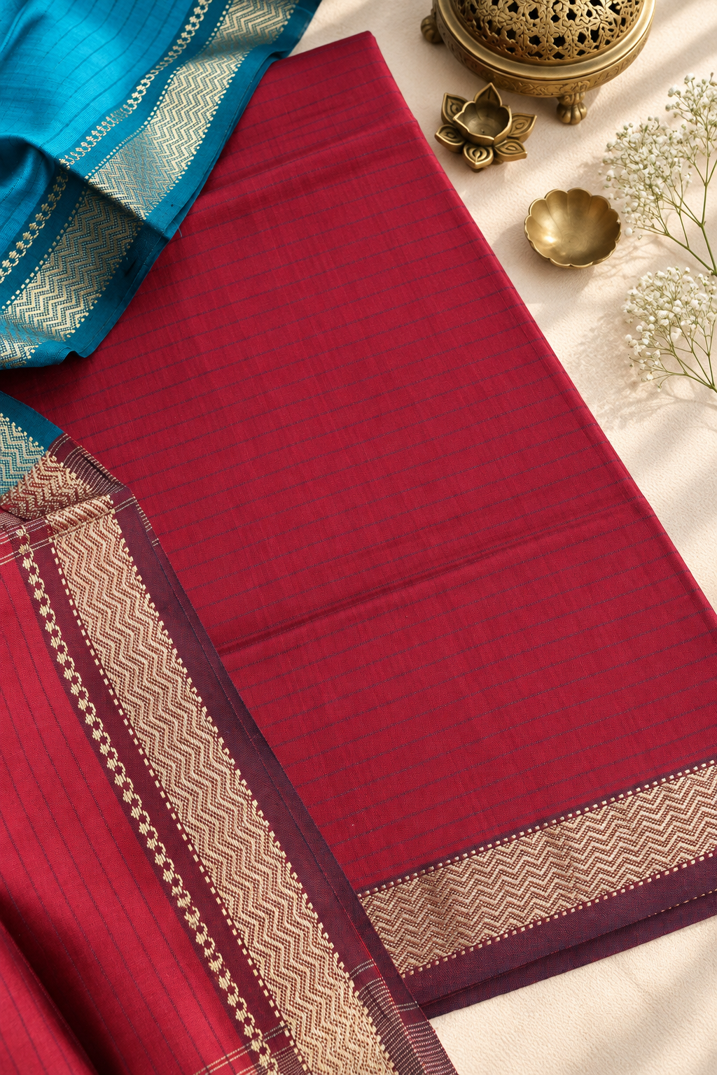 Revati — Maheshwari Silk Cotton Suit Fabric